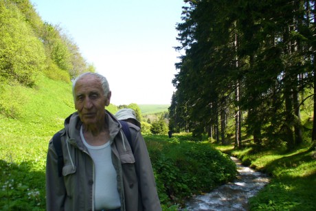 Karel Lička na cestě z Kurort Oberweisenthal na Boží Dar