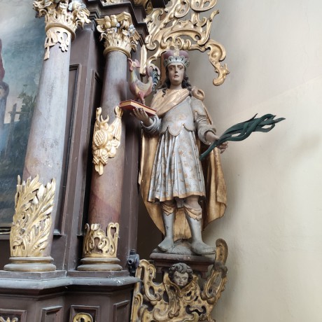 10 Vrbčany - kostel sv. Václava – socha sv. Víta