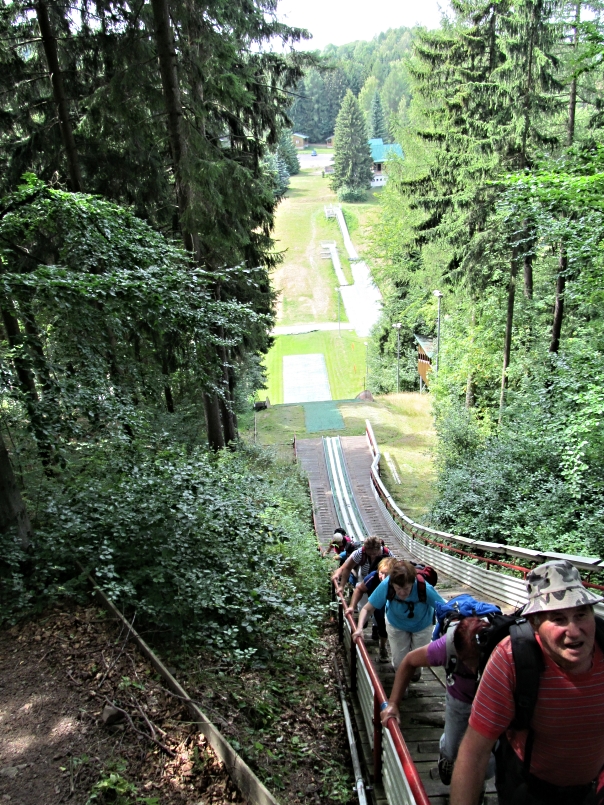 Výstup na skokanský můstek