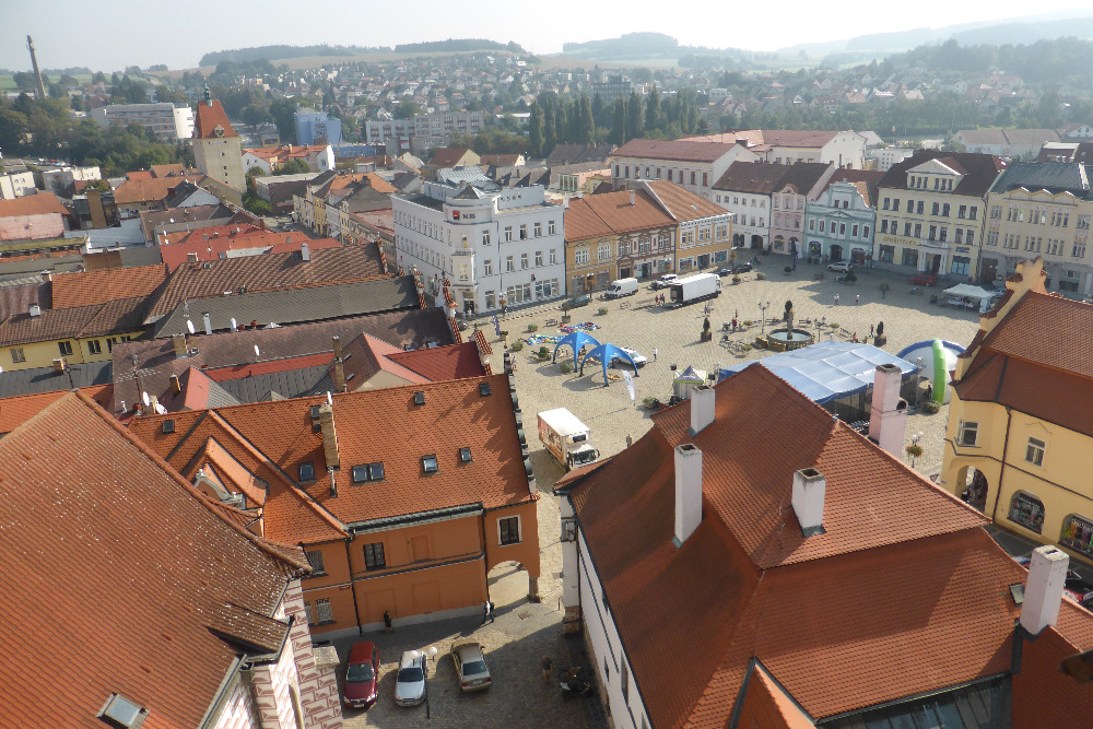 Pelhřimov -  pohled z věže kostela