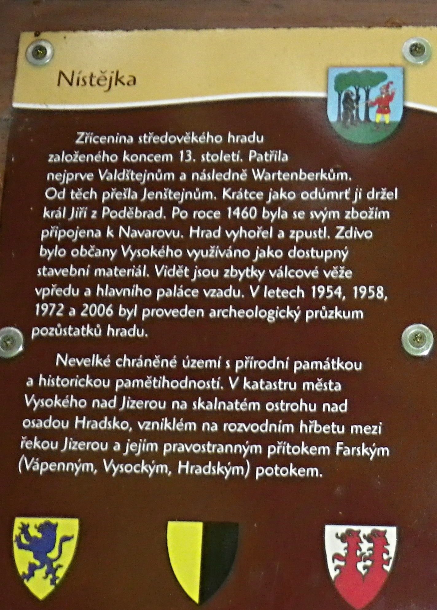 ZŘÍCENINA HRADU NÍSTĚJKA