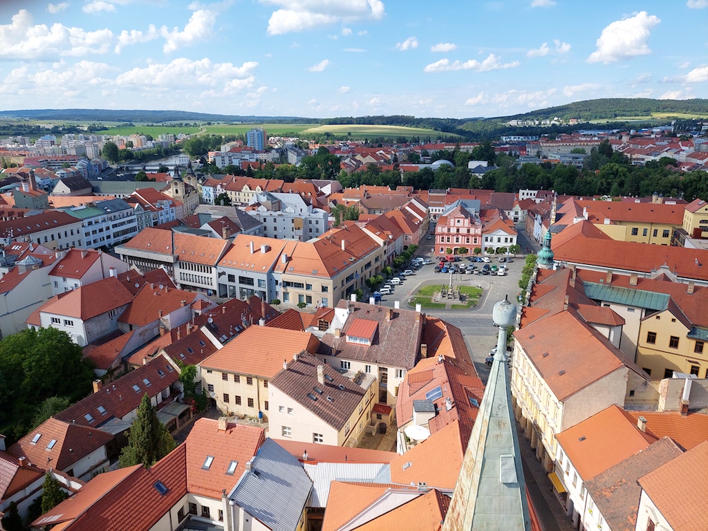 49 Pohled z písecké věže děkanského kostela Narození Panny Marie v Písku